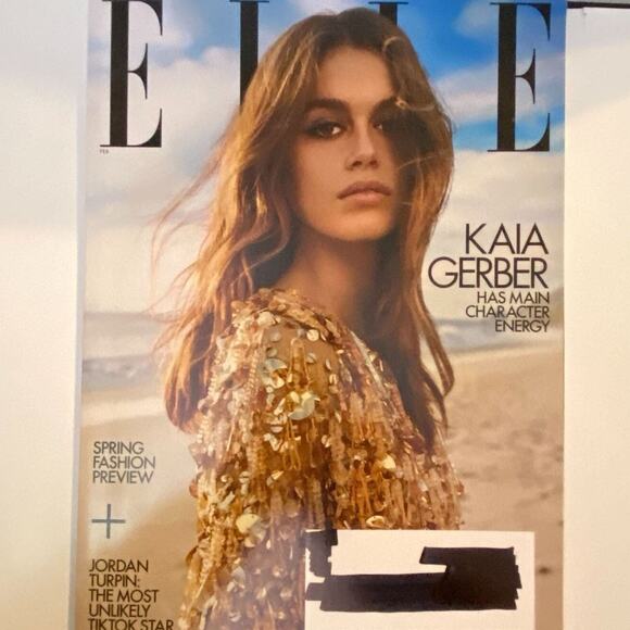 Elle March 2023 Kaia Gerber Main Character Energy Spring Fashion Tiktok Star - Picture 1 of 9